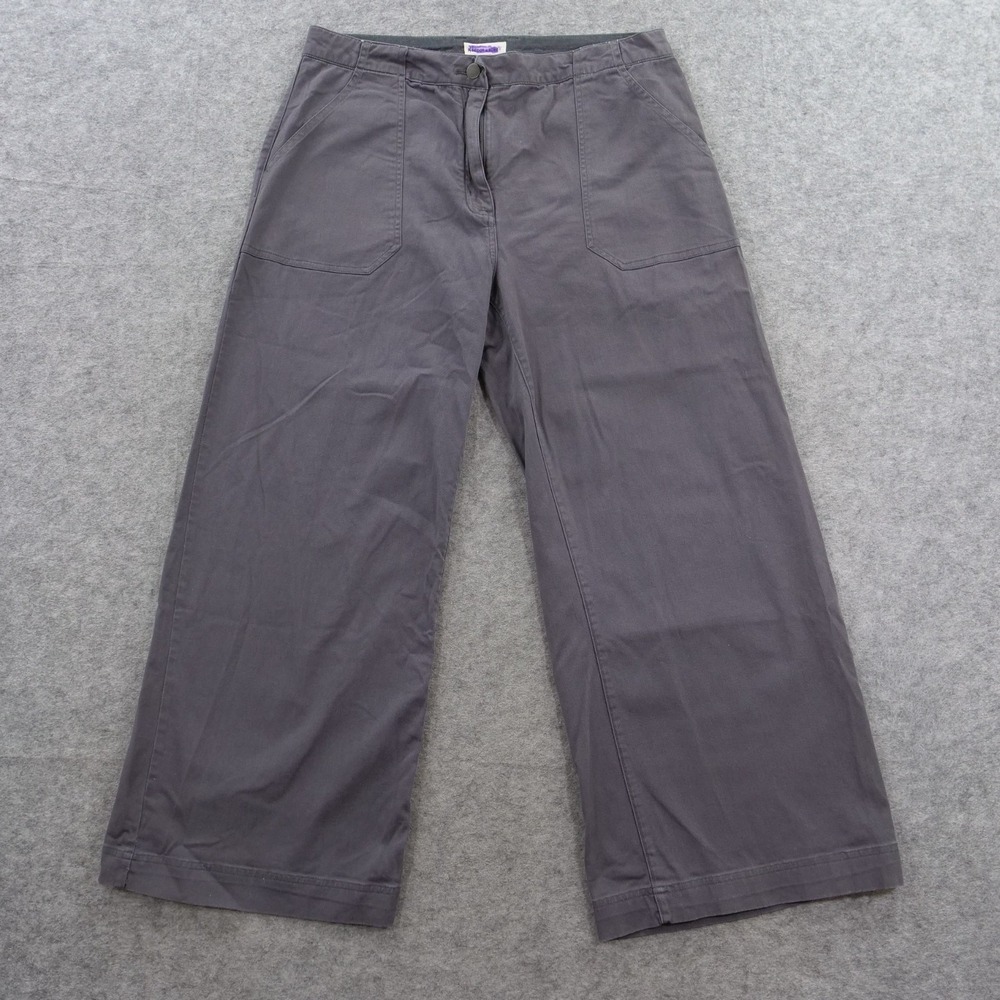 Bridge & Burn Pants Womens 32 Gray Flare Relaxed Leg High Waist Rise